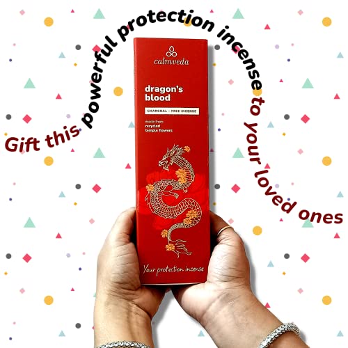 CALMVEDA Peru Dragons Blood Incense, Sangre de Grado Charcoal-Free 80 Stick