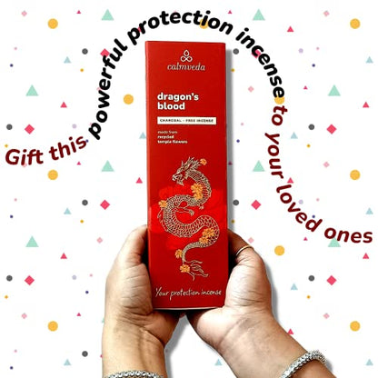 CALMVEDA Peru Dragons Blood Incense, Sangre de Grado Charcoal-Free 80 Stick