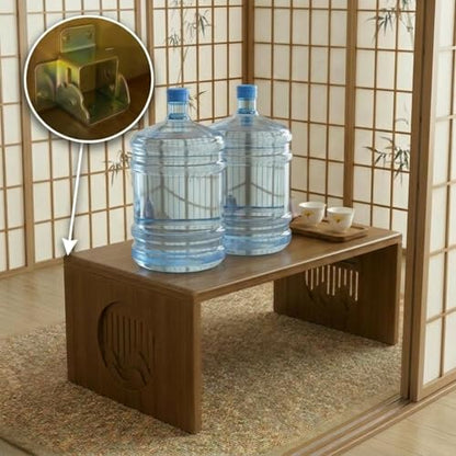 Japanese Floor Table, Bamboo Low Desk for Tea Meditation, Foldable No Assembly (Table (80cm)) - color: Table (80cm)