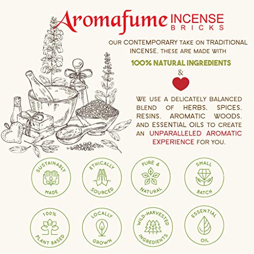 Spiritual Awareness Incense Brick Gift Set & Flower Burner, Aromafume