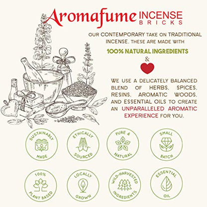 Spiritual Awareness Incense Brick Gift Set & Flower Burner, Aromafume