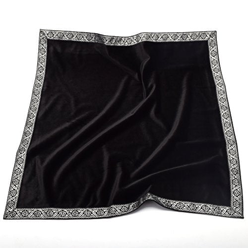 BLESSUME Altar Tarot Table Cloth for Reading with Pouch Black - color: Black