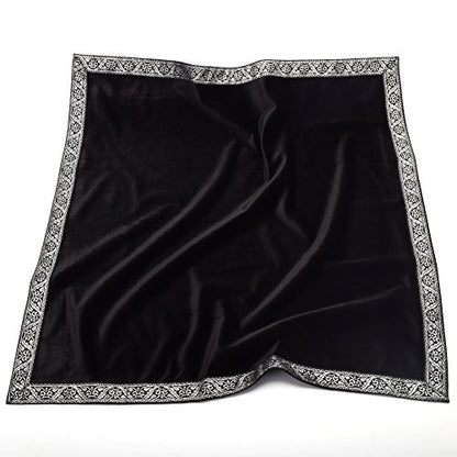 BLESSUME Altar Tarot Table Cloth for Reading with Pouch Black - color: Black