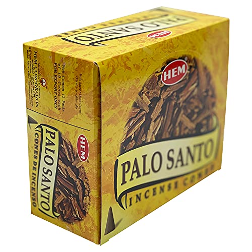 Palo Santo Incense Cones and Burner Holder Bundle from Hem Incense Trumiri for Smudging and Aroma - color: Palo Santo