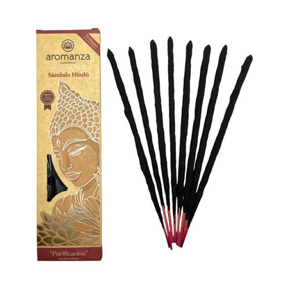 Premium Tibetan INCENSE. (Hindu Sandalwood - Purification) Therapeutic and Organic. Hand Made. 8 count.