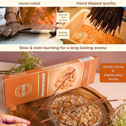 Frankincense Incense Sticks - Pack of 100 Insence-Sticks for Catholic Christian Church - Made with Natural Non Toxic Incienso - Scented Insense Spiritual Agarbatti Incents - color: Frankincense