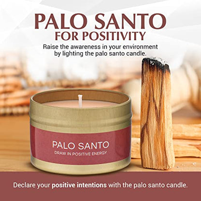 Almeara 2 in 1 Candle Combo - Sage and Palo Santo Set - 2x 3.7oz - Long Lasting |+40hr burn time |100% Soy Wax -Paraffin Free Candle For Cleansing House-Gift Box Ready-Relax and Restore The Body&Mind