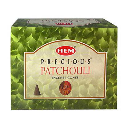 Precious Patchouli Incense Cones and Cone Incense Burner Bundle Insence Insense Hem Incense - color: Precious Patchouli
