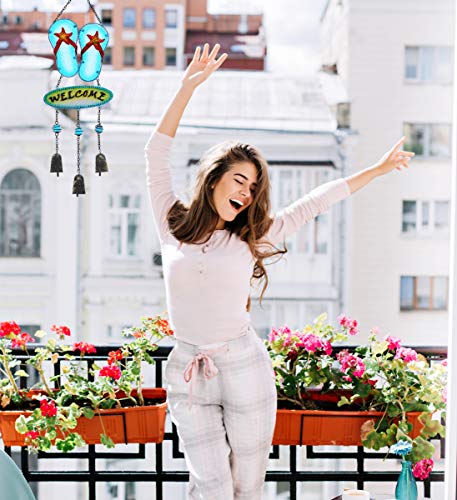 CoTa Global Welcome Flip-Flop Hanging Wind Chime Decoration Art - 26 Inches