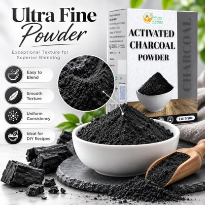 Herbs Botanica Activated Charcoal Powder, Food Grade, 2 oz