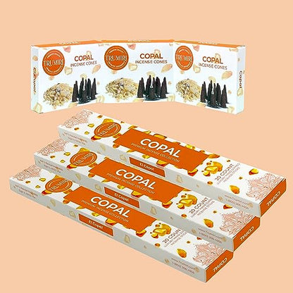 Copal Incense Sticks & Incense Cones Combo Pack - 60 Insence-Sticks + 30 Insence Cones - Inscense - Incense Cones Scented - Insents - color: Copal