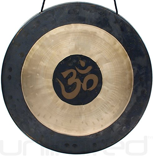 Om Gongs - Includes Rope and Chinese Mallet/Om Engraved Bronze Gong/Great for Meditation & Yoga/Made of Bronze - size: 12" Om Chau Gong