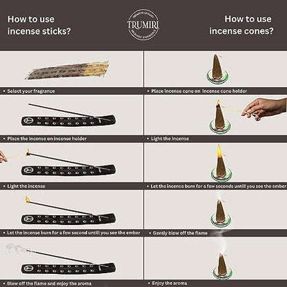Musk Incense Sticks & Incense Cones Combo Pack - 60 Insence-Sticks + 30 Insence Cones - Inscense - Incense Cones Scented - Insents - color: Musk