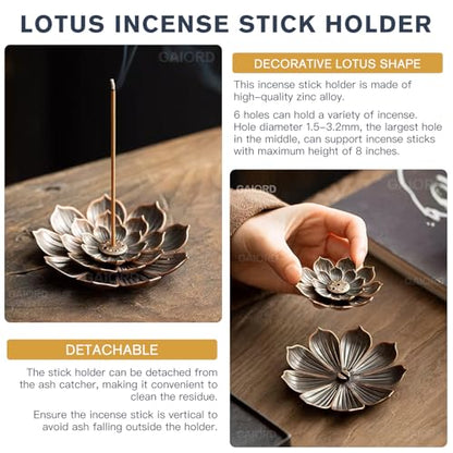29 Pc Brass Incense Burner Kit for Powder Stick Cone Coil (Glod)