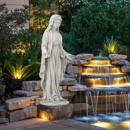 Virgin Mary Statue Outdoor, Large 30 in Religious Garden Statue - color: Virgin Mary-30"