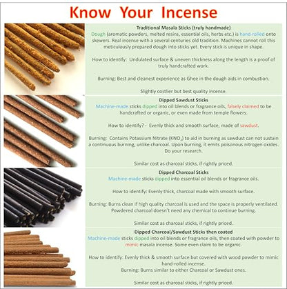 Indian Frankincense Incense Sticks - Traditional Handcrafted Masala Incense - 40 to 50 Sticks Approx.