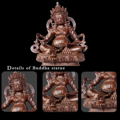 Yellow Jambhala Buddha Statue Pure Copper Handmade Zen Home Decor - color: Yellow Jambhala