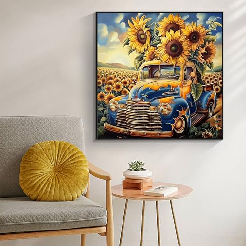 5D Sunflower Diamond Painting Kits for Adults Beginner 13.7X13.7inch - color: HP62