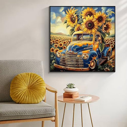 5D Sunflower Diamond Painting Kits for Adults Beginner 13.7X13.7inch - color: HP62