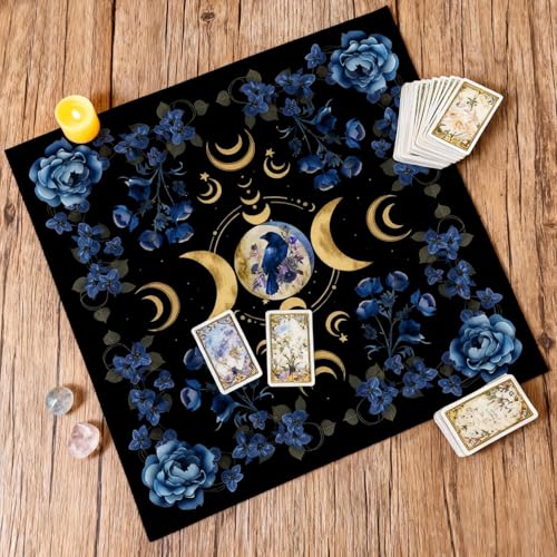 Altar Cloth Moon Star Printed Tarot Cloth Witchy Tablecloth