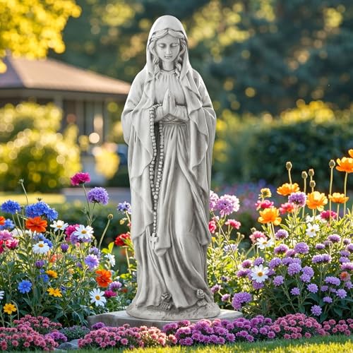 Virgin Mary Praying Statue, Large 30inch Outdoor Religious Sculpture - color: Praying Virgin Mary-29.5"