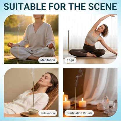 Eucalyptus Incense Sticks (50 Sticks), 100% Natural sustainably harvested Eucalyptus, Suitable for Yoga, Meditation, Relaxation, and Spiritual Purification - color: Eucalyptus