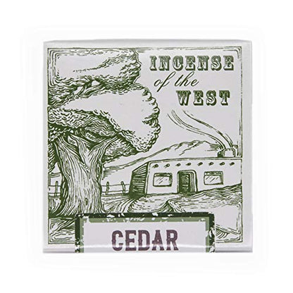 Incienso de Santa Fe - Cedar Natural Wood Incense Bricks Without Holder, 40 Count - Made in the USA - color: Cedar, size: 40