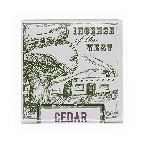 Incienso de Santa Fe - Cedar Natural Wood Incense Bricks Without Holder, 40 Count - Made in the USA - color: Cedar, size: 40
