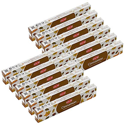 Cinnamon Masala Incense Sticks and Holder Burner Bundle from Hem Incense and Trumiri for Home Fragrance Insence Insiensos - color: Cinnamon Masala