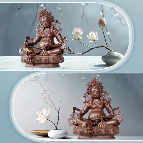 Yellow Jambhala Buddha Statue Pure Copper Handmade Zen Home Decor - color: Yellow Jambhala