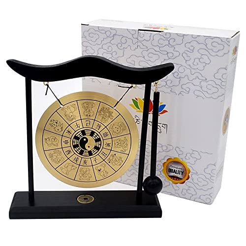 Feng Shui Brass Gong Desktop Zen Art for Fortune + Free Red String Bracelet H1304 - color: H1304