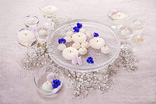 BOLSIUS 3 Inch Ivory Floating Candles - 48 Count Unscented - Premium European Quality - Imbue Breathtaking Ambiance for Romantic Wedding Centerpieces, Decorations, Events, Pool, Holiday, and Parties - size: 3 Inch, style: 4 Pack
