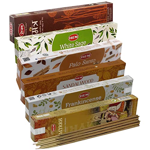 Hem Incense Sticks Variety Pack Masala Series and Holder Burner Bundle with 6 Classic Fragrances - color: Classic Fragrances