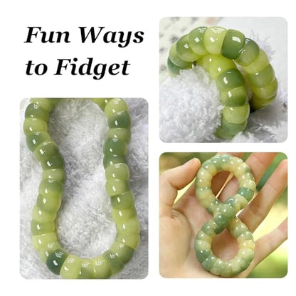 Bodhi Fidget Bracelet for Women Natural Palm Seed Stretch Anxiety Relief - color: A9