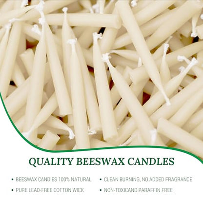 Meditation Beeswax Candles 90Pcs, 20 Minute Mini Candles Set, 2.6 Inch Small Bees Wax Taper Candles - Smokeless, Dripless and Non-Toxic for Home, Women Gifts, Yoga-White - color: White, size: 90