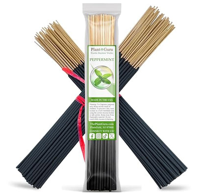 Peppermint Incense Sticks 11" - 1 Bundle 85 to 100 Sticks - Smooth and Clean Long Burn Time, 45 to 60 Minutes.