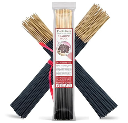 Dragons Blood Exotic Incense Sticks 11 Inch - Bulk 1 Bundle 45 to 50 Sticks - Natural 11" Long Lasting Aroma that Burns for 45 to 60 Minutes.