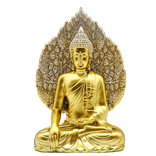 Gold Buddha Statue Indoor for Zen Home Decor - color: Gold