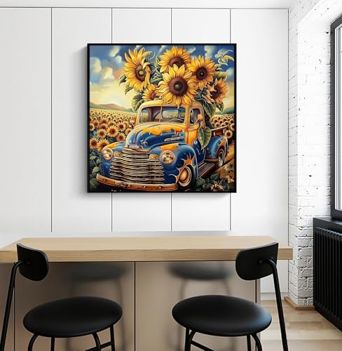 5D Sunflower Diamond Painting Kits for Adults Beginner 13.7X13.7inch - color: HP62