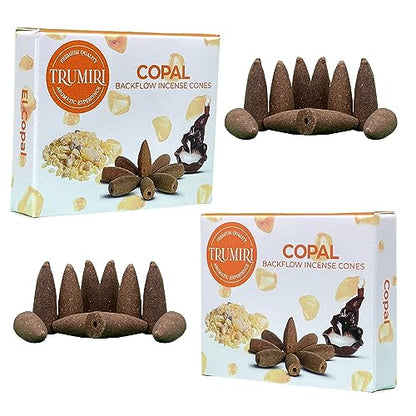 Copal Backflow Incense Cones - 20 Cones, Dual Pack of 10, Waterfall Effect - color: Copal, size: Pack of 2 (20 Cones)