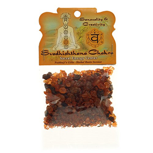 Prabhuji's Gifts Resin Incense Sacral Chakra Svadhishtana - Sensuality and Creativity Orange - 1.2oz bag