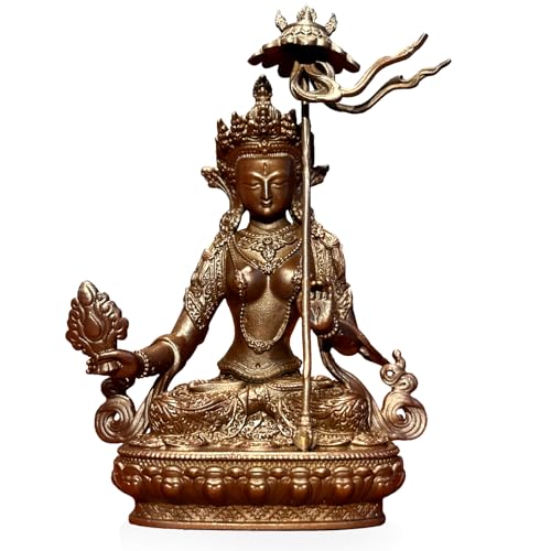 Sitatapatra Buddha Statue Pure Copper Handmade Zen Meditation Decor - color: Sitatapatra