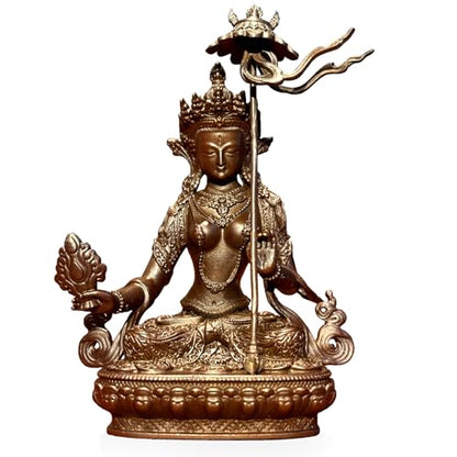 Sitatapatra Buddha Statue Pure Copper Handmade Zen Meditation Decor - color: Sitatapatra