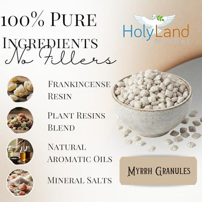 Holy Land Market Orthodox Church Incense Resin, Mount Athos, Myrrh, 3.5 oz - size: 3.5 oz