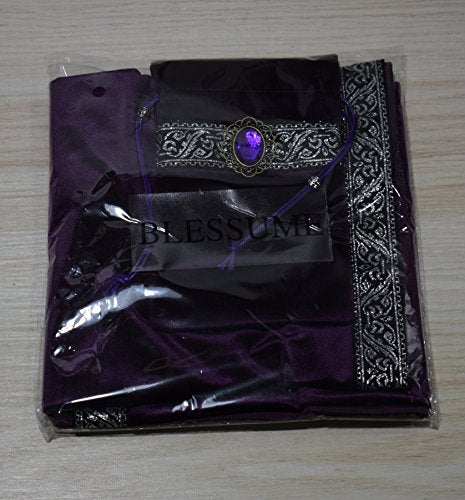 BLESSUME Witch Altar Tarot Table Cloth for Reading Divination Square Cloth Pouch Purple - color: Purple