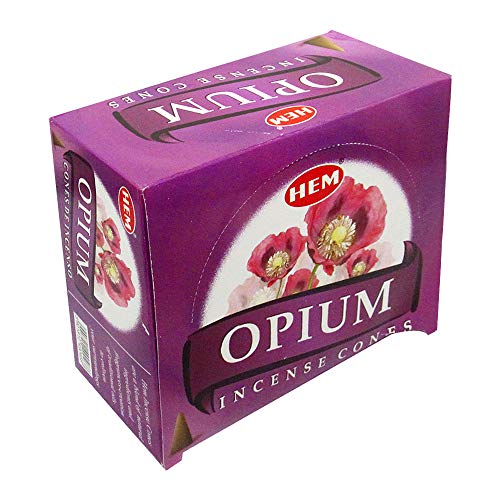 Opium Incense Cones and Cone Incense Burner Bundle Insence Insense Hem Incense - color: Opium