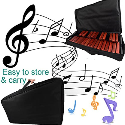 TNZMART 25 Note Xylophone Wooden Glockenspiel Xylophones with Mallet Professional Percussion Instrument (Xylophone) - color: Xylophone