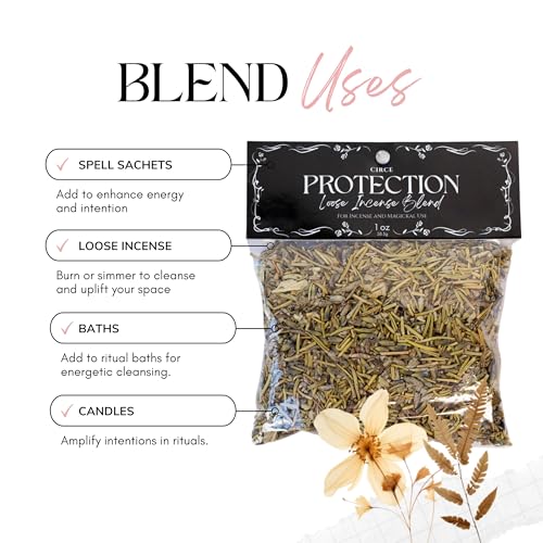 CIRCE Protection Loose Herb Incense - Shield Energy, Sage & Rosemary, 1oz - color: Protection