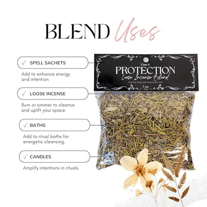 CIRCE Protection Loose Herb Incense - Shield Energy, Sage & Rosemary, 1oz - color: Protection