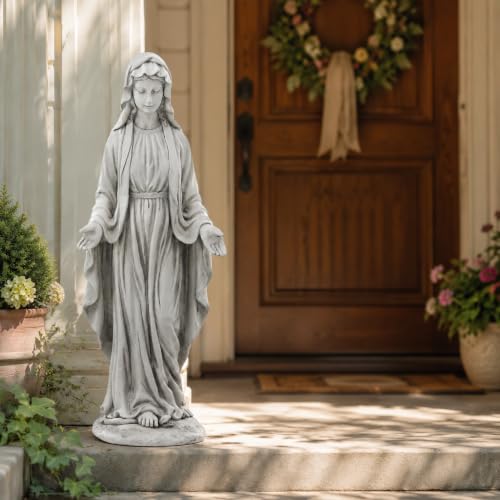 Virgin Mary Statue Outdoor, Large 30 in Religious Garden Statue - color: Virgin Mary-30"